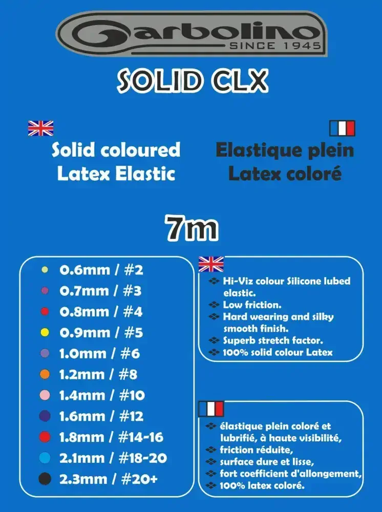 GARBOLINO ELASTIC LATEX SOLID CLX  COLOURED / 6 m / AMORTIZÉR
