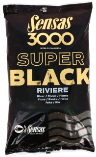 KRMENÍ SENSAS SUPER BLACK - ŘEKA / 1 kg